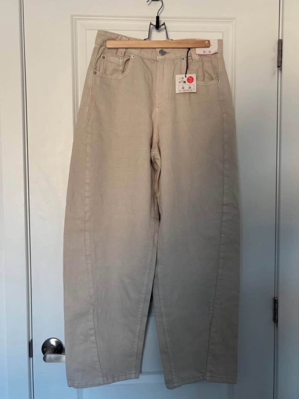 Tan/Beige Barrel Pants (READ DESCRIPTION)